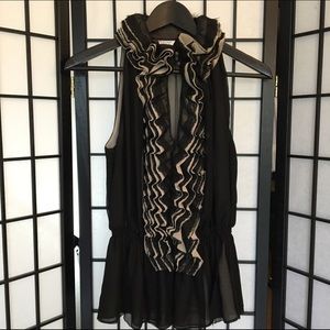 {Narcissi Rodriguez xTarget} black ruffle lace top