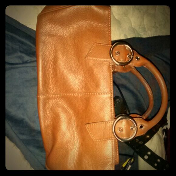 Brown hand bag