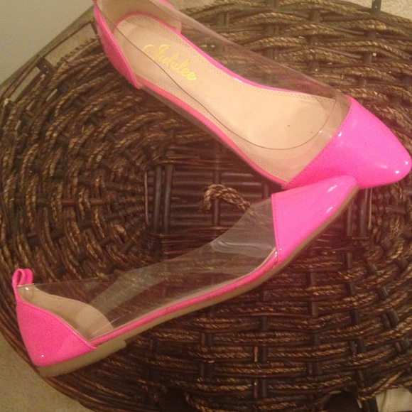 Pink flats