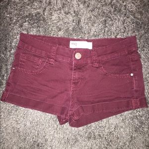 Burgundy shorts