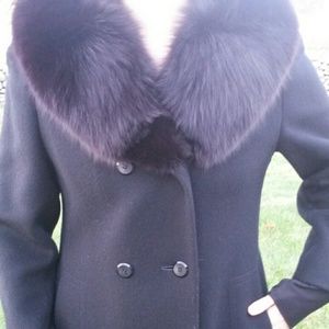 Vintage wool fur coat