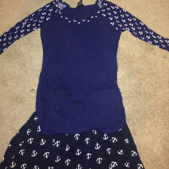 Matching Anchor Shirt and Skirt Dress Set MUST GO