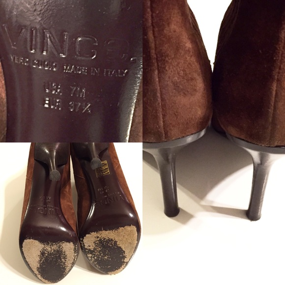 Vince Suede Ankle Booties 37.5 - Picture 3 of 4