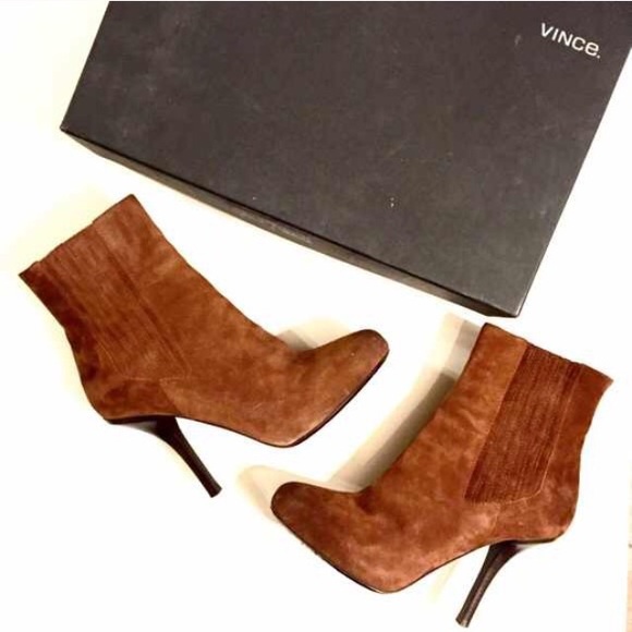 Vince Suede Ankle Booties 37.5 - Picture 4 of 4