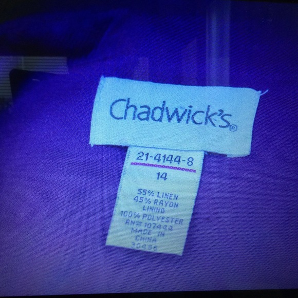 Purple linen jacket - Picture 2 of 2