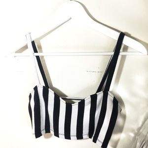 Brandy Melville striped black & white bralette!