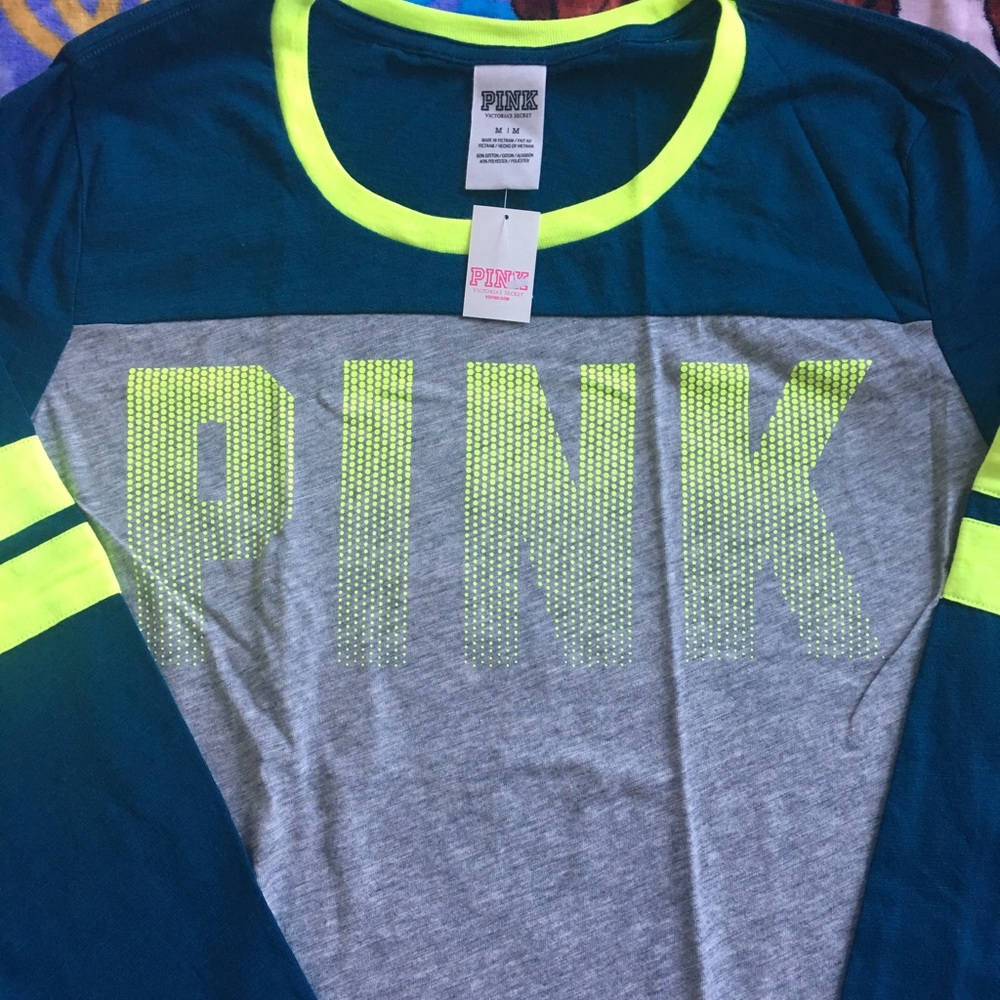 Medium PINK Varsity Tee - Picture 3 of 4