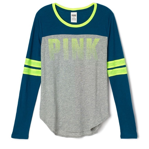 PINK Victoria's Secret Tops - Medium PINK Varsity Tee