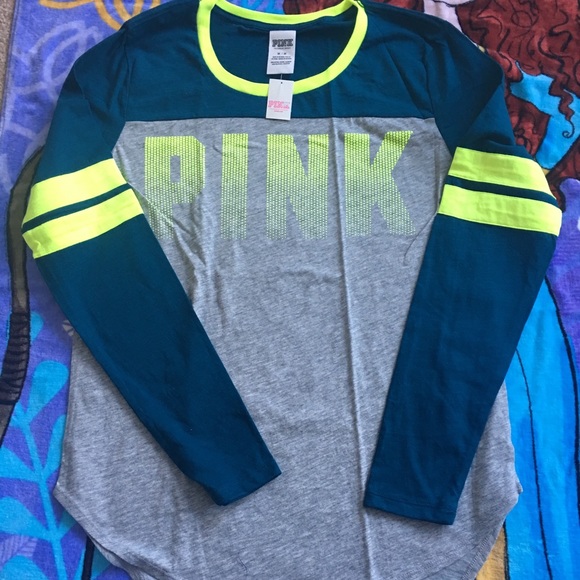 Medium PINK Varsity Tee - Picture 2 of 4