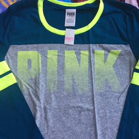 Medium PINK Varsity Tee - Picture 3 of 4