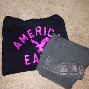 American Eagle hoodie and Leggings Bundle