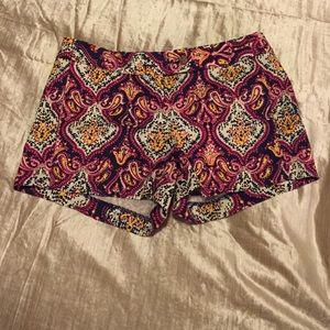 J Crew Paisley Shorts