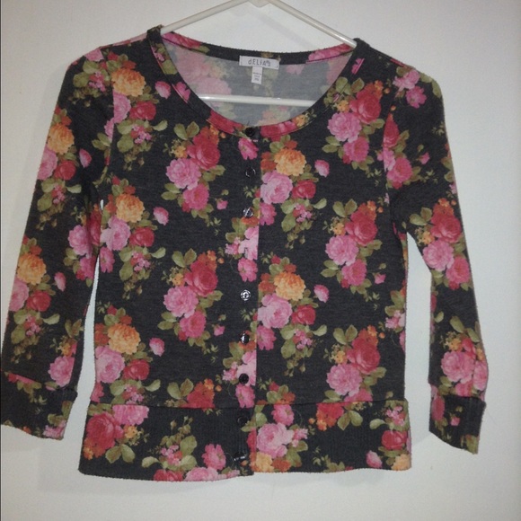dELiA*s - Size XS Floral Sweater