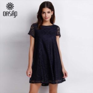 🎉NWT🎉 OASAP Navy Blue Baby Doll Cap Sleeve Dress
