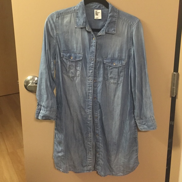 Jean button up dress