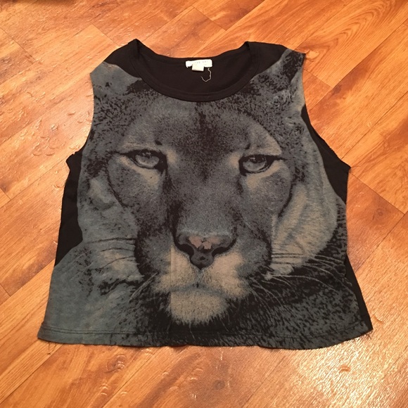 Tiger Cropped Muscle Tank
