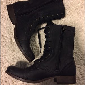 Black combat boots size 8.5