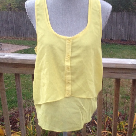 Bright yellow tank blouse