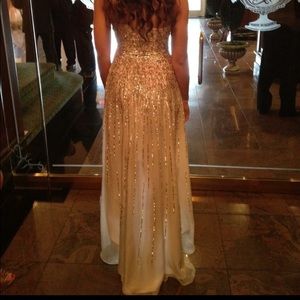 White sweet16/prom dress with sequins