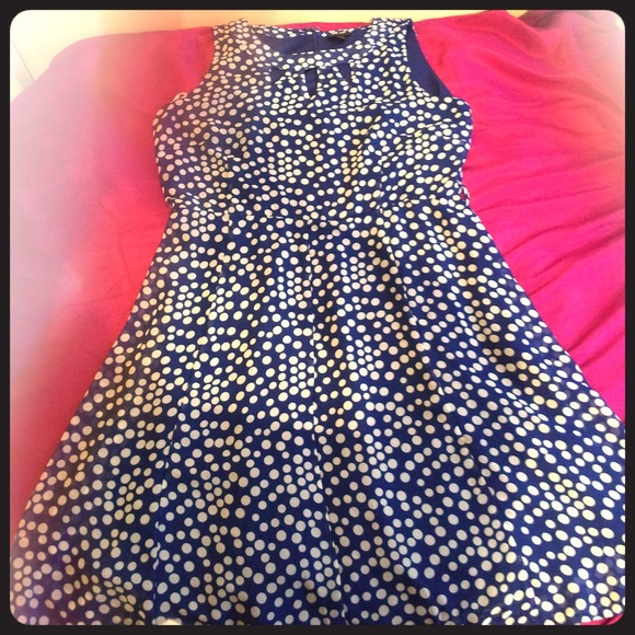 Blue polka dot dress
