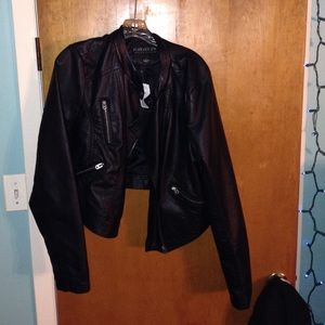 Faux leather jacket
