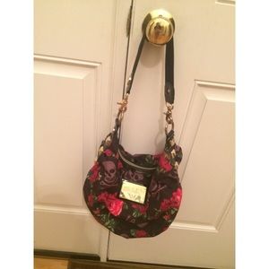 Purple Skull Betsey Johnson Hobo Bag