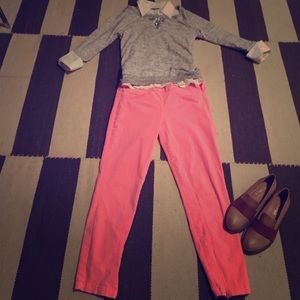 Super skinny pink khakis by Gap size 08