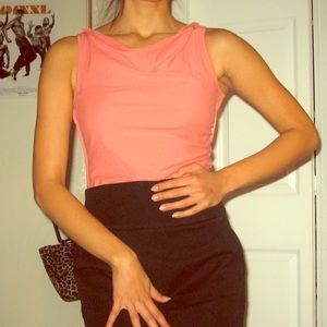 Ann Taylor coral sleeveless top size small