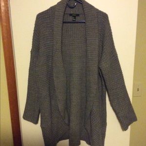 Forever 21 grey oversized open tunic sweater