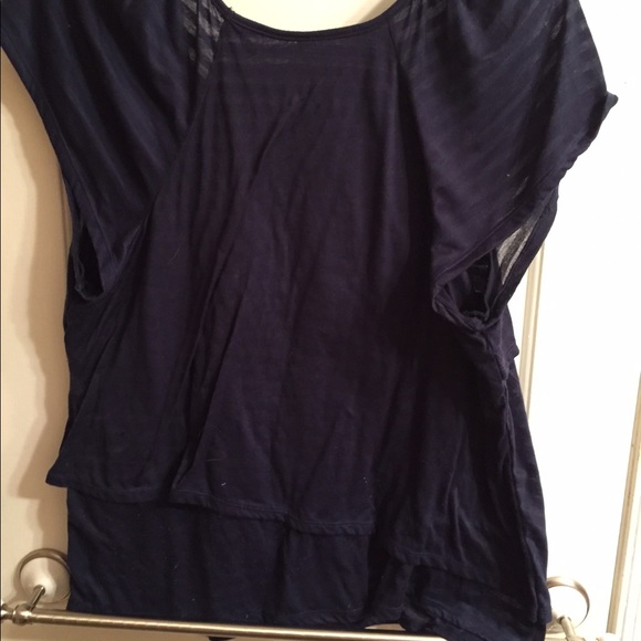 Navy Ruffled Tee - Picture 2 of 2