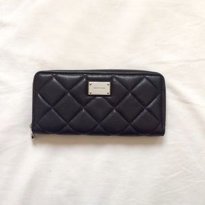 Michael Kors Quilted Leather Zip Around Wallet