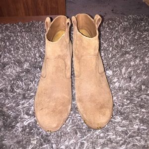 Tory Burch Women's Brown Platform Suede Bootie