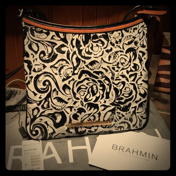 Jody Brahmin Black Rousseau Leather Crossbody