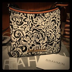 Jody Brahmin Black Rousseau Leather Crossbody