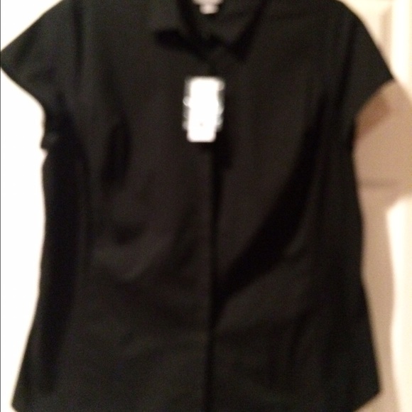 Black button down blouse