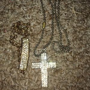 Cross necklace and bracelet