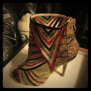 Cutie peep-toe booties -- brand new/never worn.