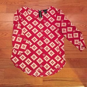 Patterned boutique tunic top