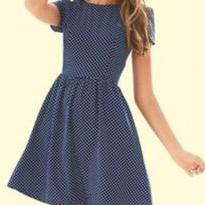 Delia*s Navy polka dot mini dress, size S