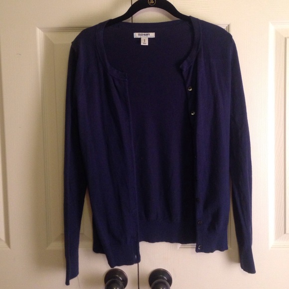 navy button down cardigan!