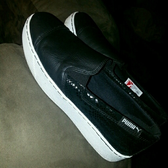 Puma Shoes - Puma Leather Slip Ons