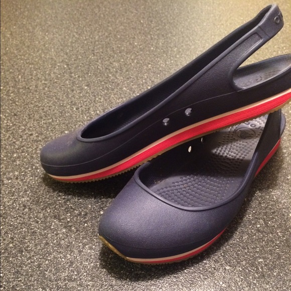 Navy crocs