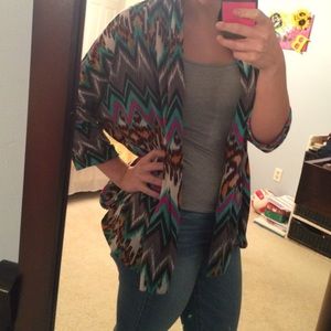 chevron cardigan size medium