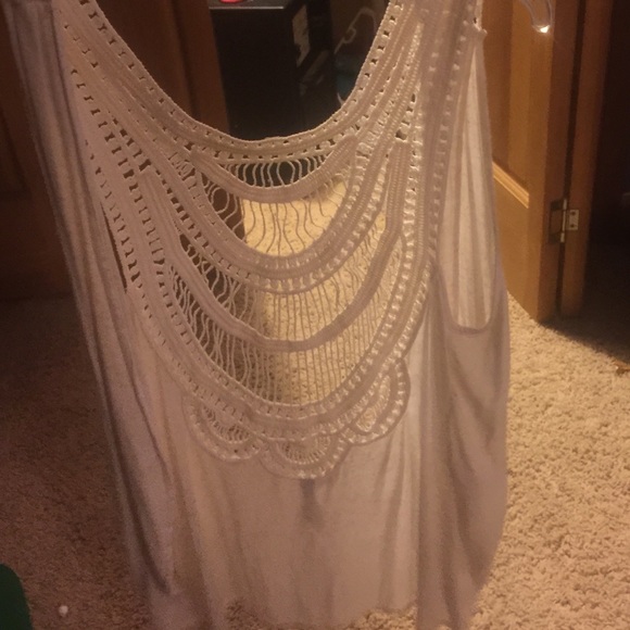 cream vest with lace back