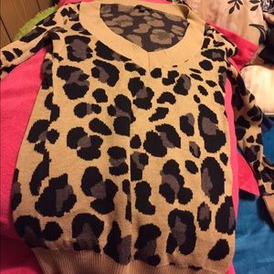 Express animal print sweater