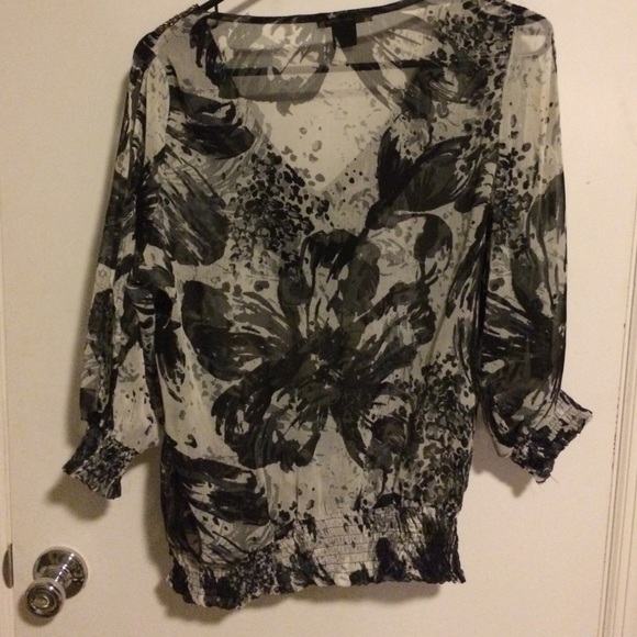 Black and white see through Arden B top - Picture 3 of 4