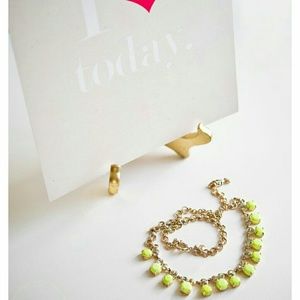 J. Crew Neon Yellow Statement Necklace