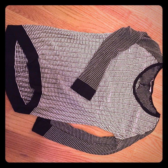 Black and white sweater