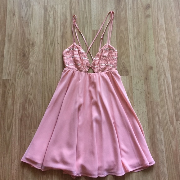 bebe Dresses & Skirts - Bebe Pink "Babydoll" Dress