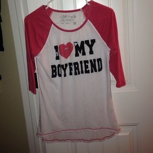 🎀"i love my boyfriend" baseball tee🎀